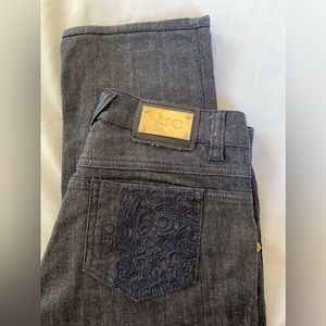 Versace Jeans Couture black denim embroidered pockets VJC Women waist 27